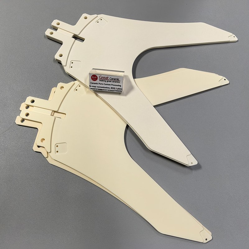 Alumina ceramic irregular-shaped substrates - alumina ceramic substrates - alumina ceramic base plates - alumina ceramic structural components - alumina ceramic machinable - custom orders based on provided drawing2