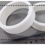 Boron nitride ceramic threaded ring — view 2 Boron nitride ceramic threaded ring — reference component view 2