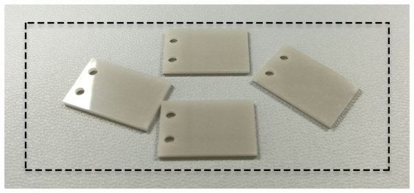 Aluminum nitride ceramic insulating substrate — view 2 Aluminum nitride ceramic insulating substrate — reference component view 2