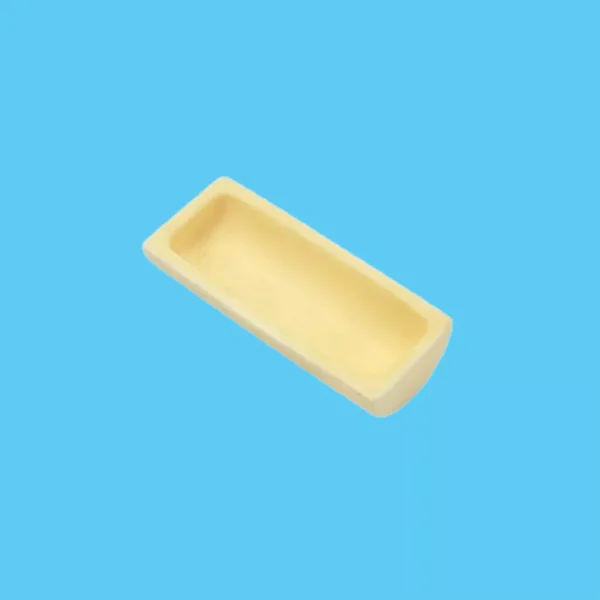 Aluminum nitride ceramic spacer precision machining — view 2 Aluminum nitride ceramic spacer precision machining — reference component view 2