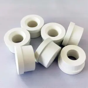 Boron Nitride Ceramic Threaded Bushings — view 2 Boron Nitride Ceramic Threaded Bushings — reference component view 2