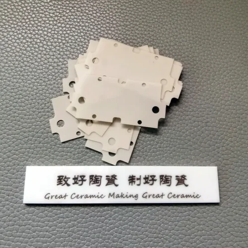 Aluminum Nitride (ALN) Ceramic Substrate laser Cutting — view 1 Aluminum Nitride (ALN) Ceramic Substrate laser Cutting — reference component view 1