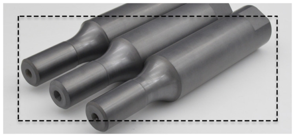 Silicon carbide ceramic mandrel — view 2 Silicon carbide ceramic mandrel — reference component view 2