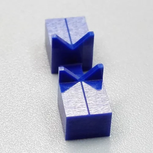 Blue Zirconia Ceramic Positioning Blocks — view 1 Blue Zirconia Ceramic Positioning Blocks — reference component view 1